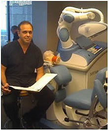 Dr Harris with ARTAS System